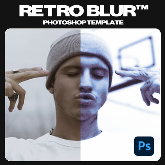 Retro Blur Photoshop Template